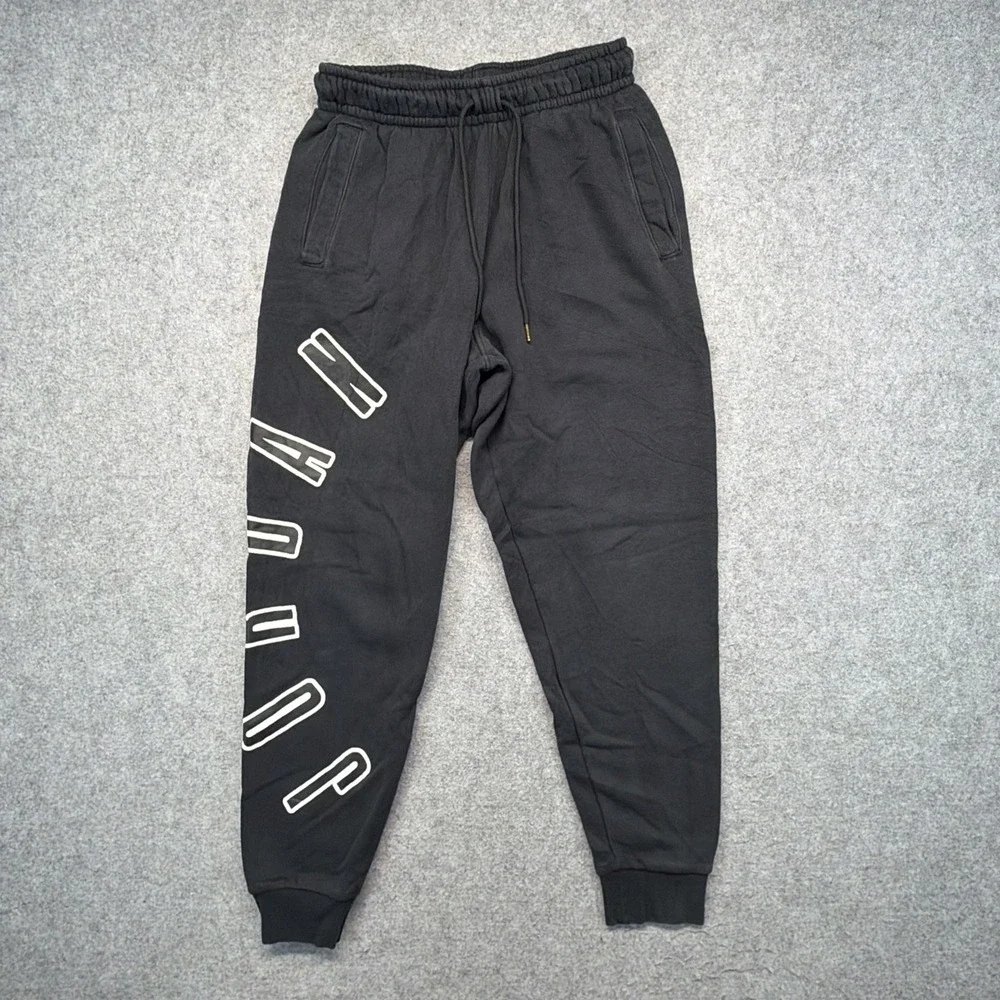 Air Jordan Fleece Sweatpants Mens Small Black Jumpman Basketball Jogger Pants